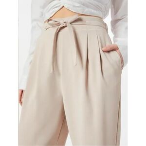 Aritzia Wilfred High Waist Drawstring Wide Leg Trouser Pants